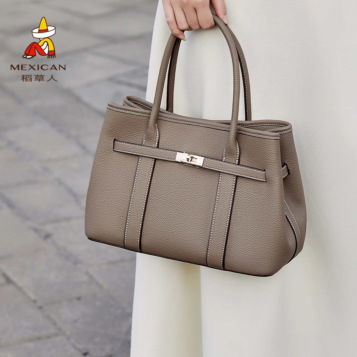 稻草人包包女士2026新款妈妈包通勤高级感手提包精致大容量斜挎包