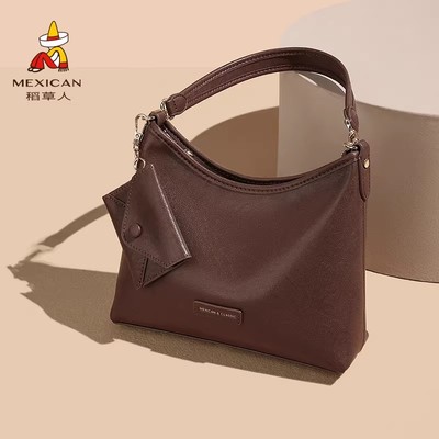 稻草人包包女2026新款复古大容量单肩包时尚休闲斜挎包通勤女包