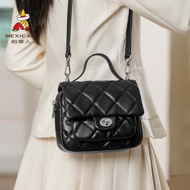稻草人包包2025新款菱格小香风链条包女士单肩斜挎包大容量通勤包,箱包皮具/热销女包/男包,小方包,淘宝优惠券,粉丝福利购,淘宝优惠卷