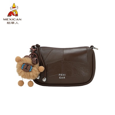 稻草人包包女2026新款时尚单肩包休闲斜挎包简约百搭通勤斜挎包包