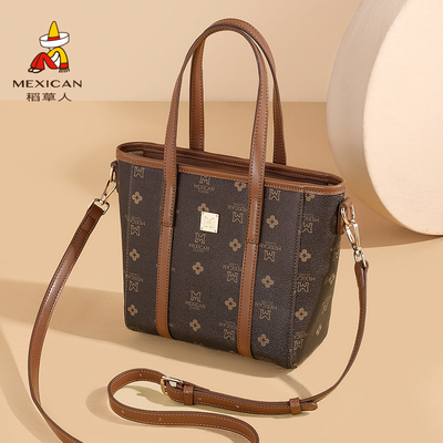 稻草人女士包包2025新款斜挎包高级感小众大容量通勤菜篮子手提包