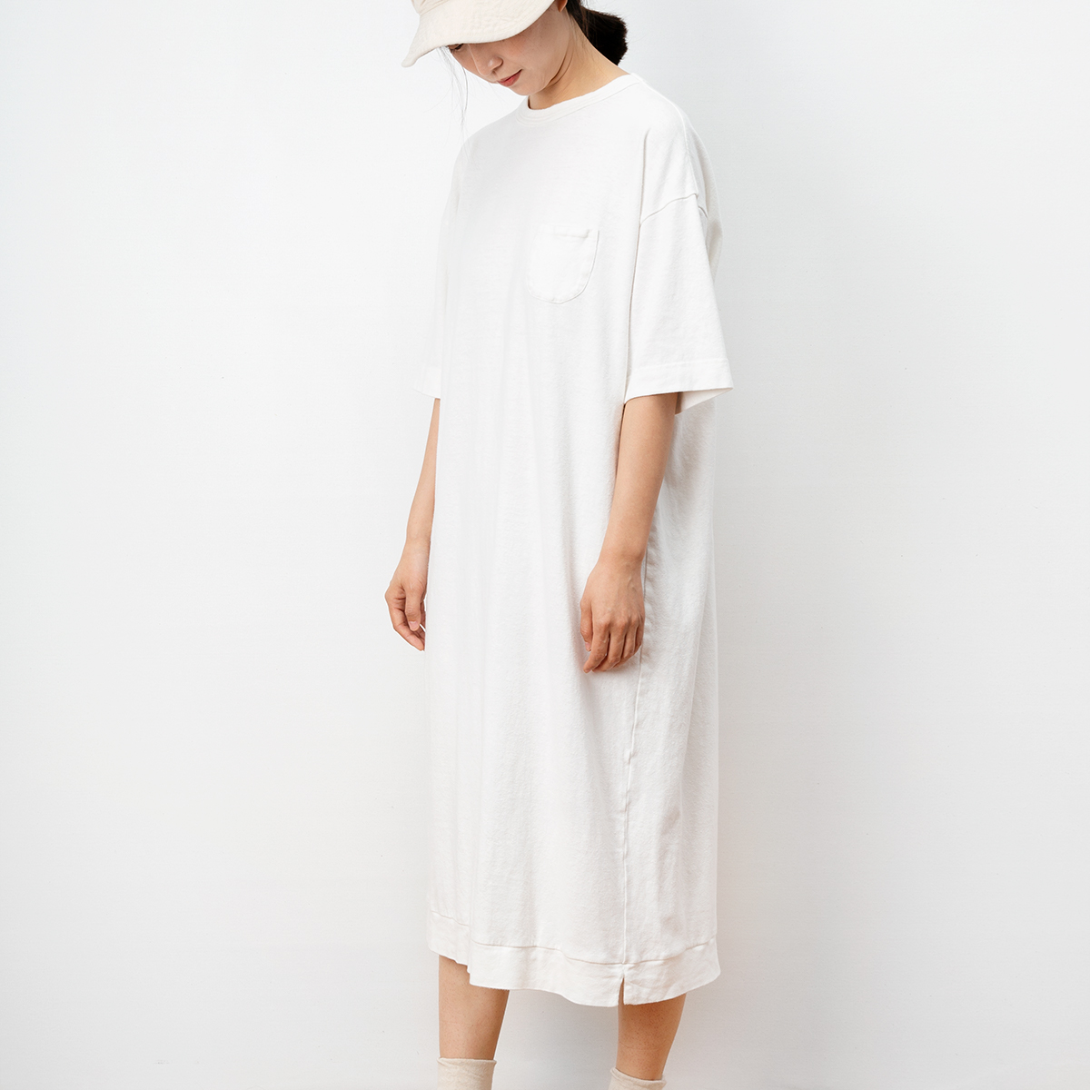 NTMY. Hemp Shirt Dress 汉麻有机棉宽松口袋Tee连衣裙