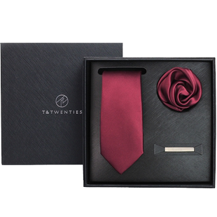 6cm纯色男生领带手打tie男红色黑色灰色粉色咖色紫色黄色绿色套装