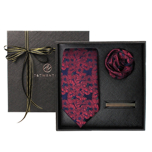 复古真丝免打领带男拉链式结婚新郎商务桑蚕丝红色免打结易拉得潮