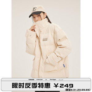 CODICE国潮牌棉衣男冬季加厚黑色宽松面包服情侣棉袄PU皮棉服外套