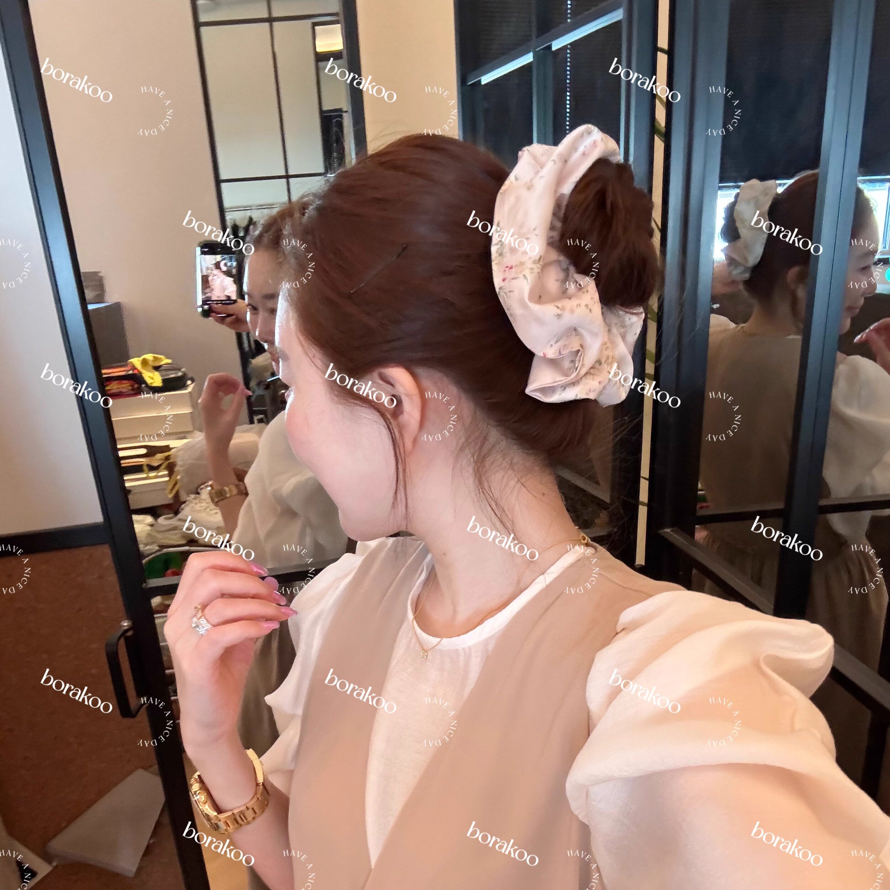 【BORAKOO】韩国代购杏色韩服连衣裙