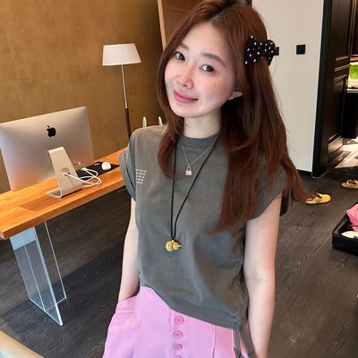 【BORAKOO】高级感无袖休闲短袖T恤