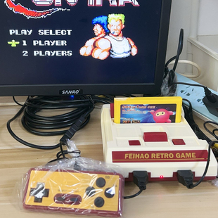 4K高清HDMI红白机家用电视游戏机小霸王双人怀旧款 黄卡FC复古 老式