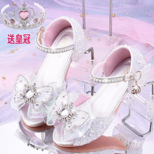 水晶公主鞋折扣包邮送皇冠