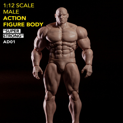 定金包邮 ADAM 1/12 AD01 超可动漫画壮硕男性素体 可动人偶手办