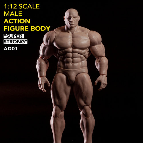 定金包邮 ADAM 1/12 AD01 超可动漫画壮硕男性素体 可动人偶手办