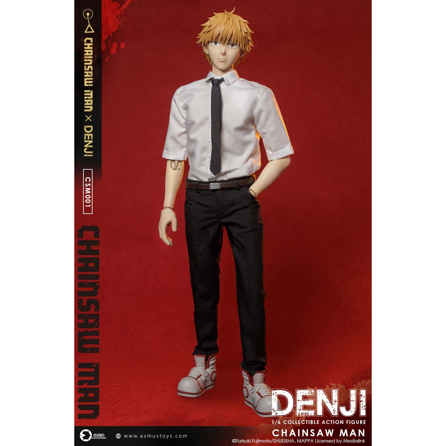 定金包邮 ASMUS TOYS阿司马玩具 1/6 链锯人 电次 可动人偶 雕像