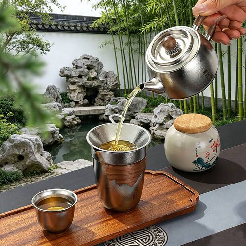 纯钛功夫茶具礼盒套装2026新款泡茶器送礼品茶壶便携户外旅行茶具