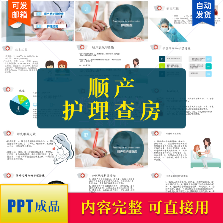 顺产护理查房PPT 产后诊断措施 ...