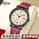 迪士尼手表女款 中学生2025新款 红色初高中大表盘女孩生日礼物女生