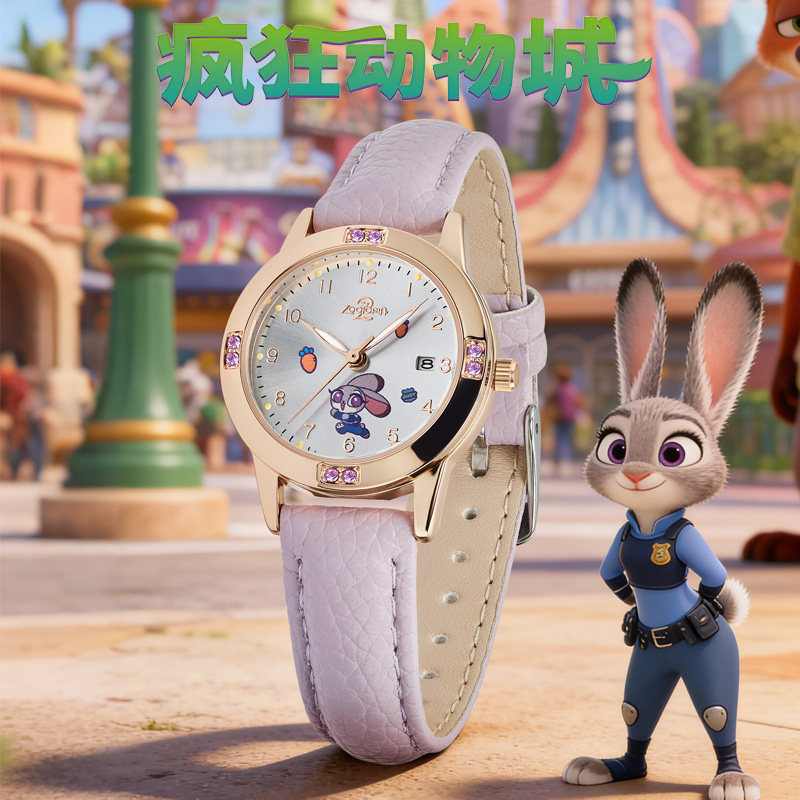 疯狂动物城手表朱迪兔子迪士尼女孩卡通可爱女生儿童表小学生女童,手表,国产腕表,淘宝优惠券,粉丝福利购,淘宝优惠卷