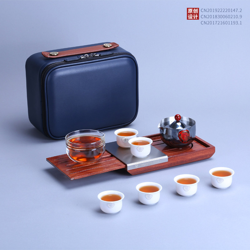 光威家居高端纯银家用户外功夫茶具套装中式精品商务便携茶礼器具