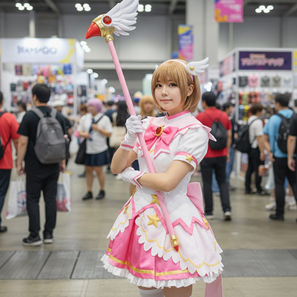 百变小樱魔卡樱鸟头魔法棒库洛牌变身器少女粉色大号近1米大号款