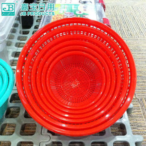 塑料耐用圆形厨房蔬菜沥水筐