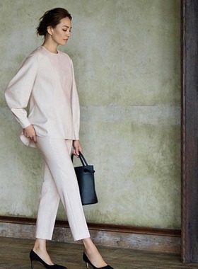 纽约西尔锐LUXE黑色光面头层牛皮拼接磨砂牛皮抽绳款3WAY水桶包