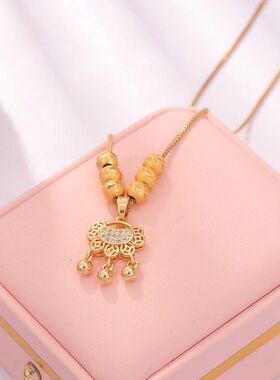 轻奢平安高级感幸运锁项链锁骨