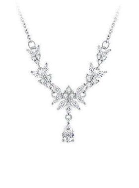 高级感花朵超仙项链麦穗锆石闺蜜