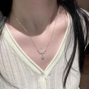 高级感水滴锆石轻奢项链流苏风女新款千金ins锁骨链小众精致颈链