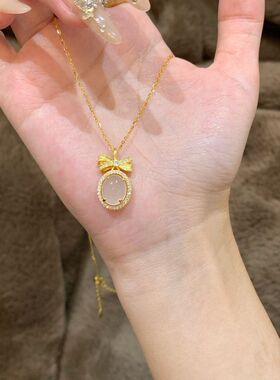 项链新款在逃公主色小磨砂玉髓