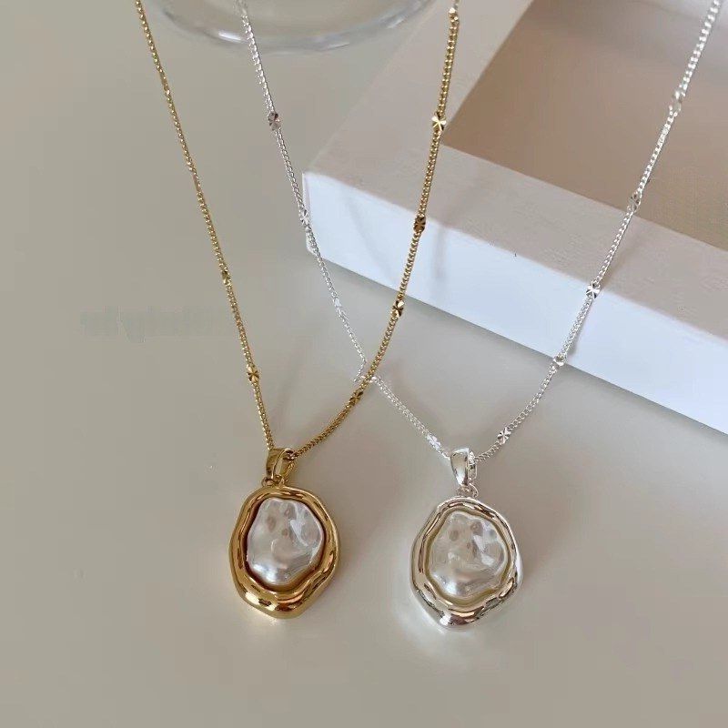 配饰锁骨链首饰珍珠高级感轻奢小众项坠装饰毛衣新款高级感饰品配