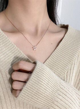 五芒满钻锁骨女高级感链ins设计