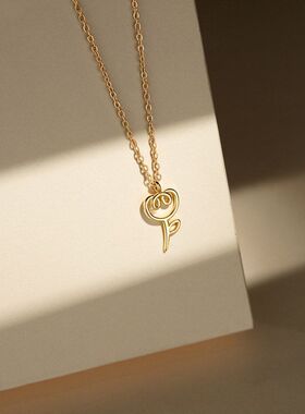 甜美百搭不锈钢小新款郁金香饰品