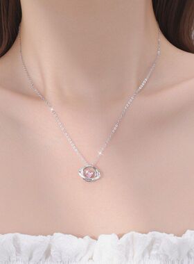 轻奢星河锁骨之心高级感女友项链