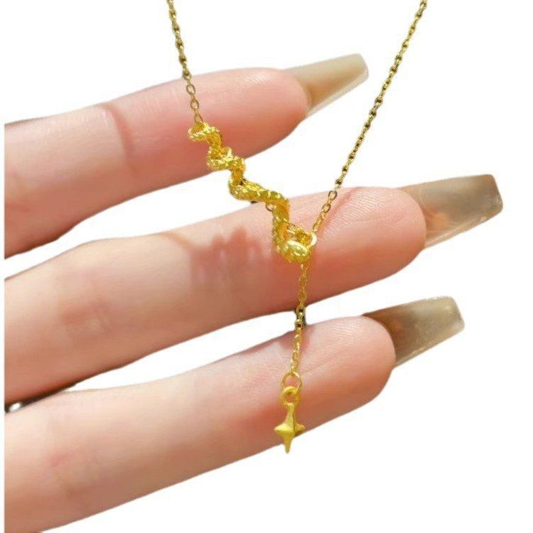 奢项链女纯银999配饰锁骨链首饰珍珠高级感轻奢小众项坠装饰毛衣