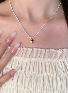 链韩版女轻奢波光粼粼通勤爱心