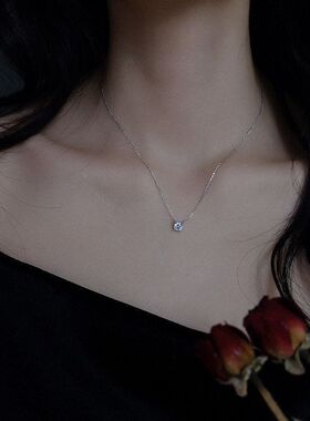 链网单钻女冬季圆形choker气质