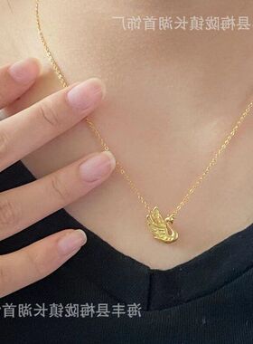 洋气设计简约精致颈链气质项链高级感小天鹅ins优雅轻奢个性小众