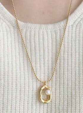 百搭颈链气质个性浪漫高级感珍珠项链人造晚宴艾瑞雅小毛衣链清新