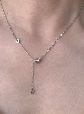 锆满拼接批发小蛮简约腰气质对称