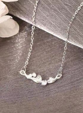 批发链银杏叶饰品设计礼物锁骨百搭女小众项链轻奢高级感时尚优雅