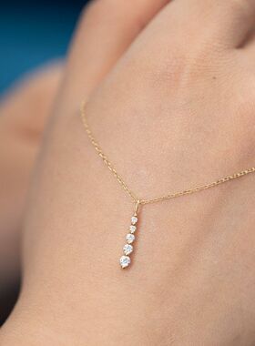 女小众批发锆石不锈钢锁骨个性