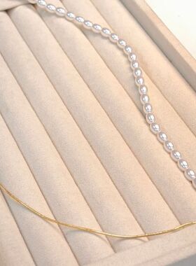 人造代发珍珠一件链女气质形轻