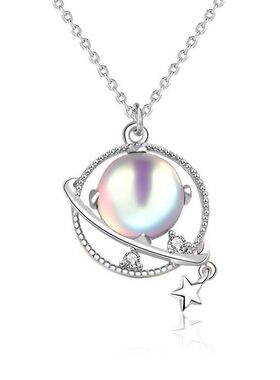 白蓝色梦幻链链锁骨奢小众颈女轻