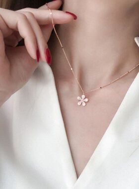 锁骨红轻奢链网满钻百搭新款气质