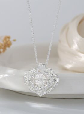 如意镂空新款如意长命锁女项链