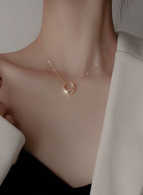 圆圈年冷淡新潮项链颈链简约女
