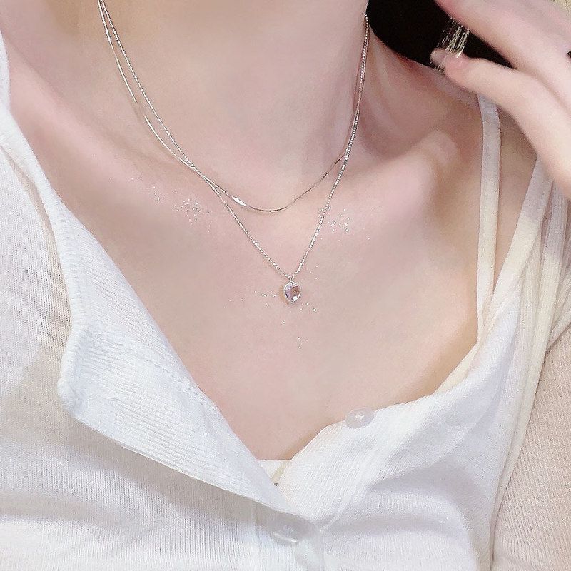 约项链女纯银999配饰锁骨链首饰