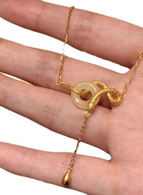 平安项链指环复古项链缠绕灵蛇