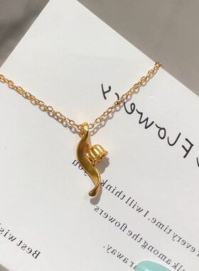 铃兰磨砂饰品女轻奢锁骨百搭高级