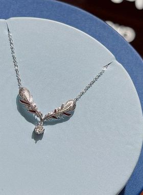 感项链女纯银999配饰锁骨链首饰