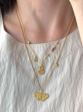 代发小红书碎冰冰吊坠新中式项链